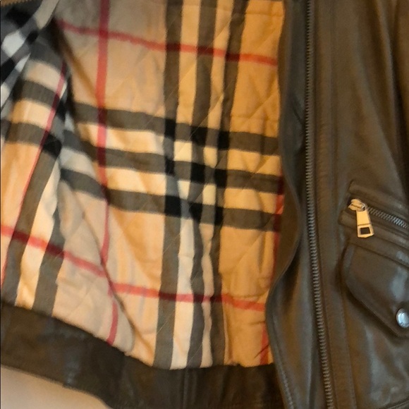 COPY - Burberry brown leather moto jacket size US 2 - Picture 3 of 8